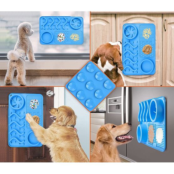 COVORAȘ LICK PENTRU ÎNCETINIREA MÂNCĂRII ALBASTRU