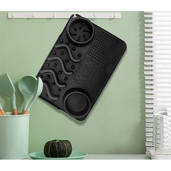 COVORAȘ LICK PENTRU ÎNCETINIREA MÂNCĂRII ALBASTRU