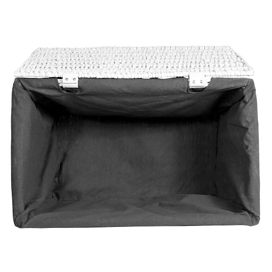 Cufăr din răchită 105L 66x40x40 cm alb-gri