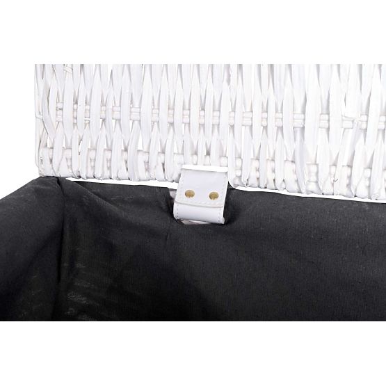 Cufăr din răchită 76x46x46 cm - 160L - alb-gri