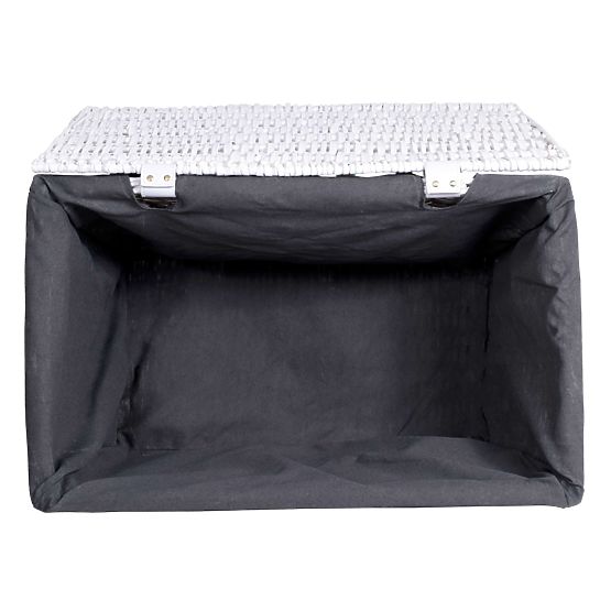 Cufăr din răchită 76x46x46 cm - 160L - alb-gri