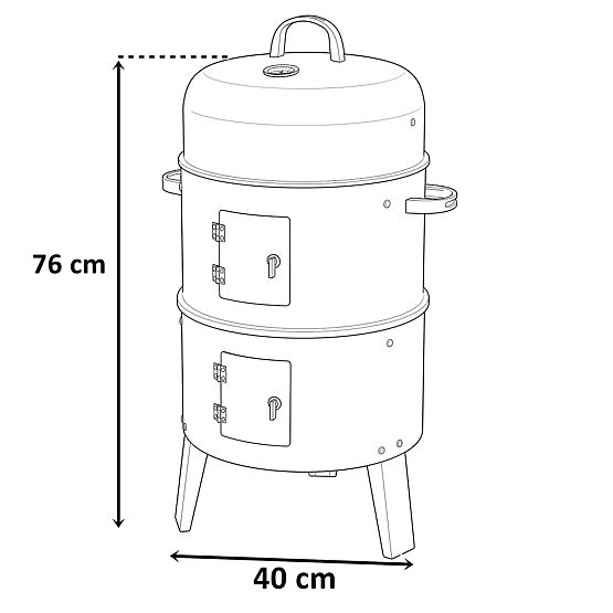 Cuptor grătar afumătoare de grădină FUMARO