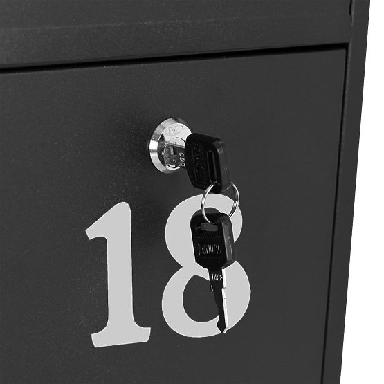 Cutie poștală pentru scrisori Gustav neagră cu inscripții