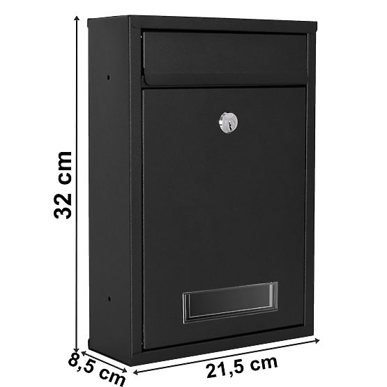 Cutie poștală pentru scrisori Gustav neagră