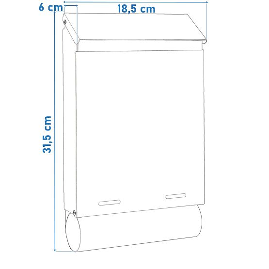 Cutie poștală pentru scrisori Hadvar neagră