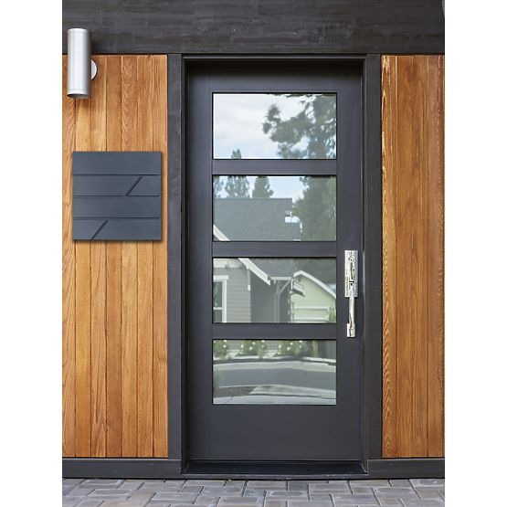 Cutie poștală pentru scrisori Tove cu suport pentru ziare antracit