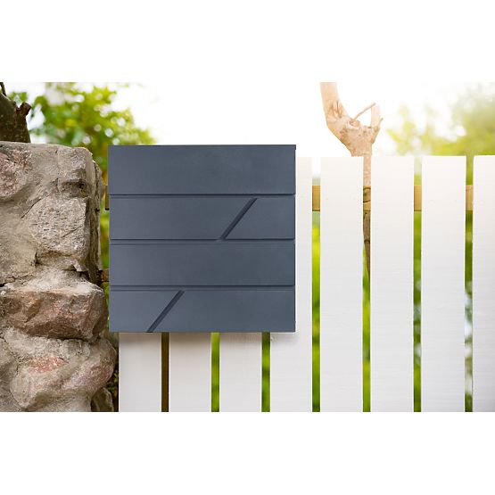 Cutie poștală pentru scrisori Tove cu suport pentru ziare antracit