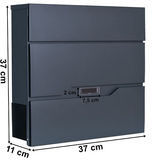 Cutie poștală pentru scrisori Vidar antracit