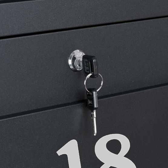 Cutie poștală pentru scrisori Vidar neagră cu inscripții