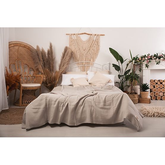 Cuvertura de muselina 210x240 bej deschis