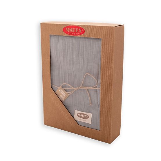 Cuvertură de pat muselină 210x240 gri închis