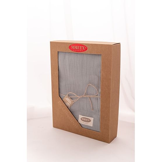 Cuvertură de pat muselină 210x240 gri închis