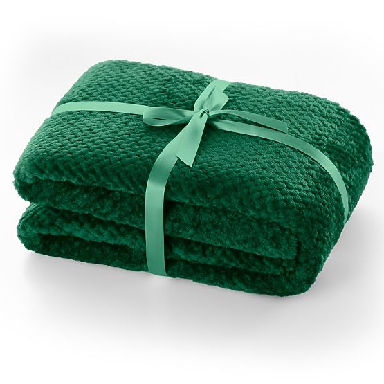 Cuvertură HENRY culoare verde sticlă jacquard embosat stil modern 220x240