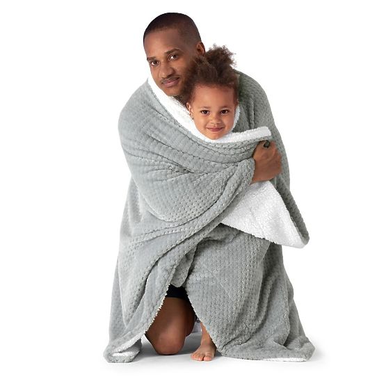 Cuvertură SHLEEPY culoare gri cu model jacquard stil clasic 220x240