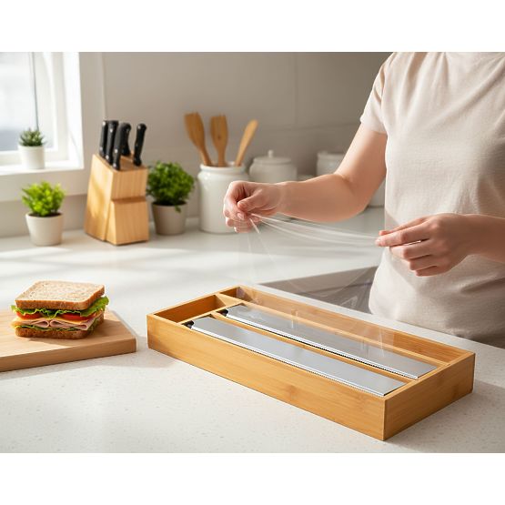 Dispenser din bambus pentru folie BORDE