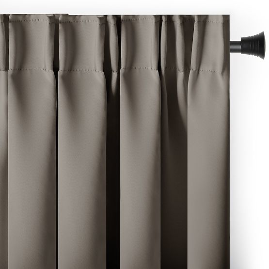 Draperie RESTILO BLACKOUT culoare bej, șerpa pentru prindere, stil clasic, bandă, material blackout 