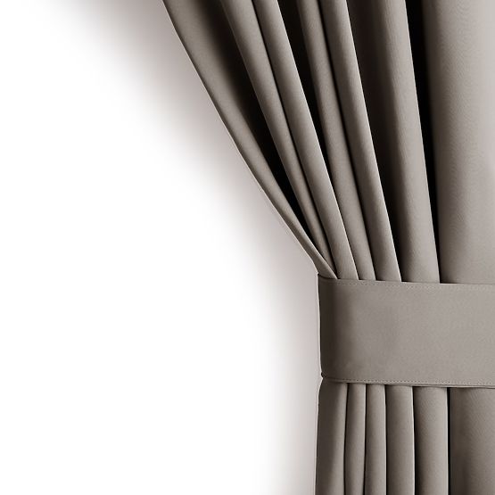 Draperie RESTILO BLACKOUT culoare bej, șerpa pentru prindere, stil clasic, bandă, material blackout 