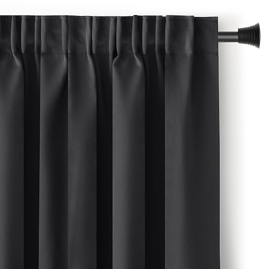 Draperie RESTILO BLACKOUT culoare negru șerpa stil clasic bandă material blackout 140x245
