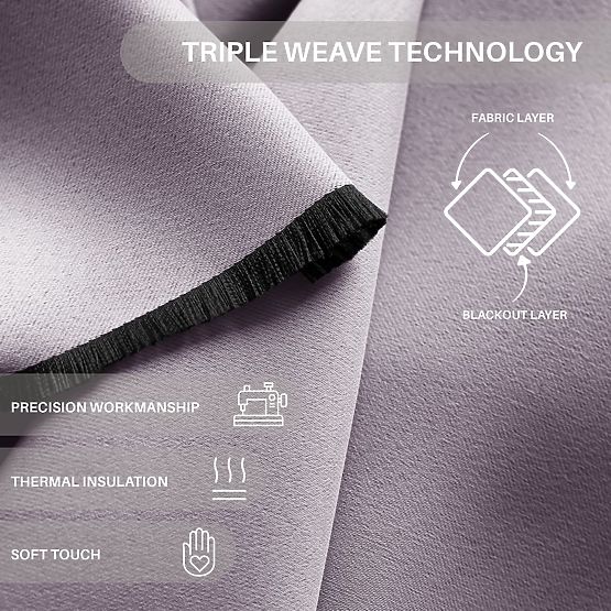 Draperie RESTILO BLACKOUT culoare roz pudră, cordon de strângere, stil clasic, inele argintii