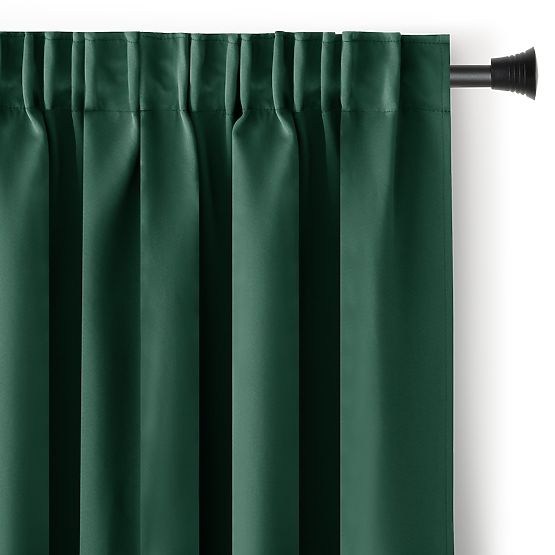 Draperie RESTILO BLACKOUT culoare verde sticlă, stil clasic, bandă multifuncțională, material black