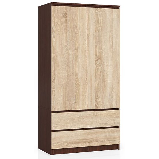 DULAP CU 2 UȘI ȘI 2 SERTARE 90 cm PK WENGE / SONOMA