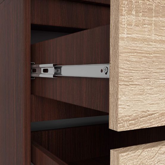 DULAP CU 2 UȘI ȘI 2 SERTARE 90 cm PK WENGE / SONOMA