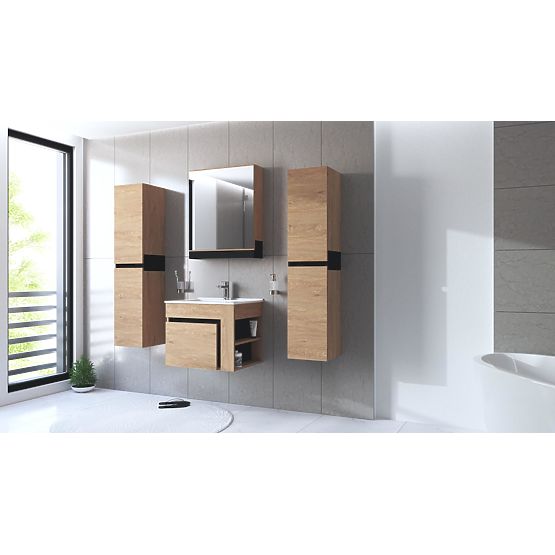 Dulap cu oglindă DUESA 60/1D stejar auriu