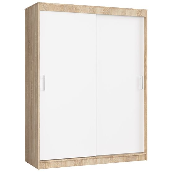 DULAP CU UȘI GLISANTE 150 cm CLP MONO SONOMA/ALB