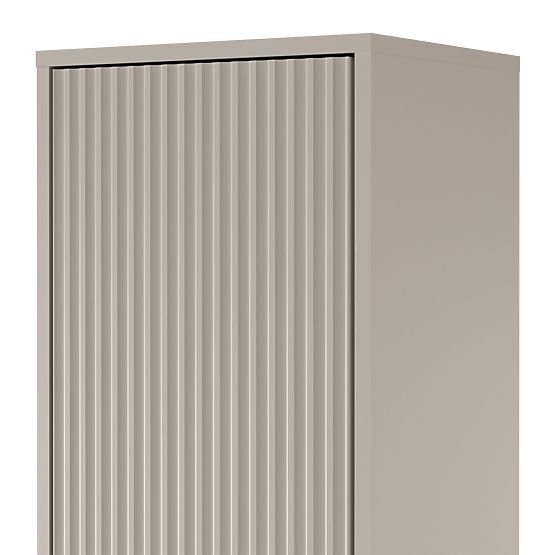 Dulap de baie Avila, canelat, mâner auriu, cașmir