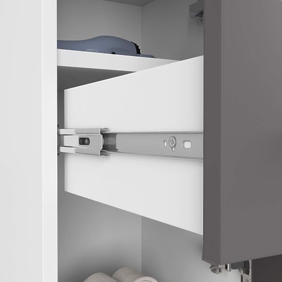 DULAP DE BAIE FIN COLOANĂ 30 2U 1S 85cm PK ALB / GRI