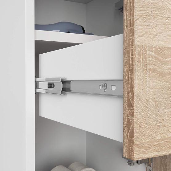 DULAP DE BAIE FIN COLOANĂ 30 2U 1S 85cm PK ALB / SONOMA