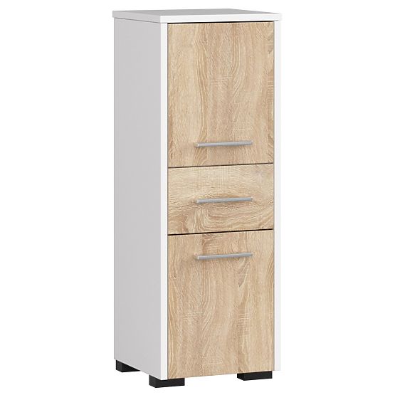 DULAP DE BAIE FIN COLOANĂ 30 2U 1S 85cm PK ALB / SONOMA