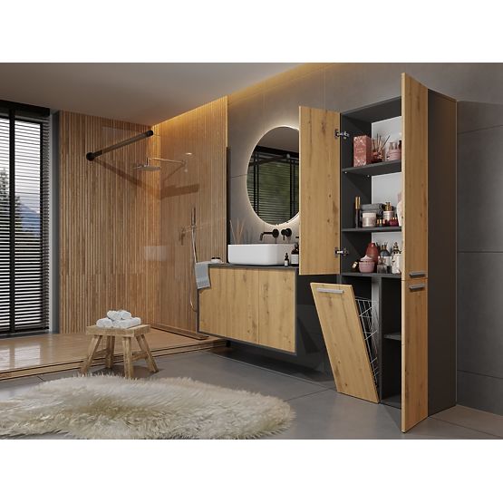 Dulap de baie Nel 1K/DD ANTRACIT ARTISAN