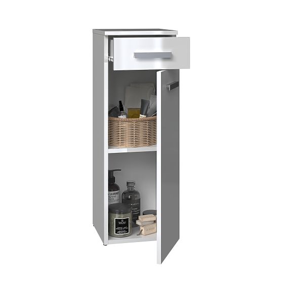 Dulap de baie Nel V DS ALB LUCIOAS