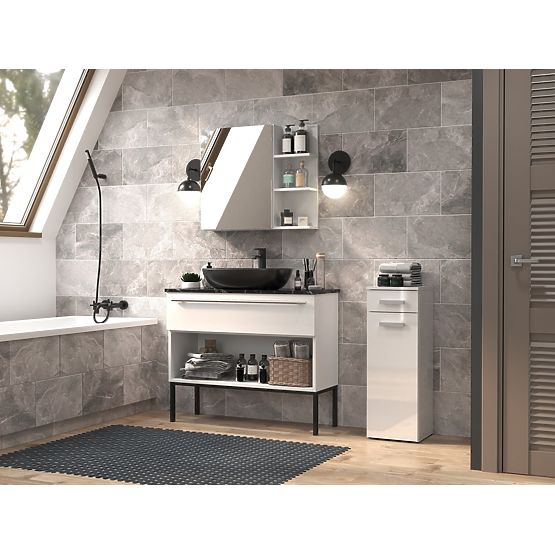 Dulap de baie Nel V DS ALB LUCIOAS