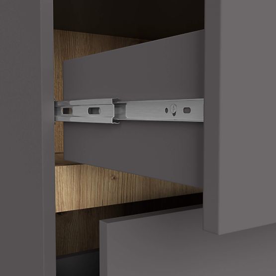 DULAP DE BAIE PENTRU LAVOAR VAMI W 90 cm 2 SERTARE GRAFIT GRI / STEJAR ARTISAN