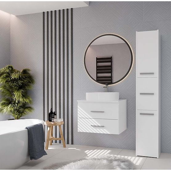 DULAP DE BAIE SUSPENDAT SUB LAVOAR NEL 60 CU 2 SERTARE ALB