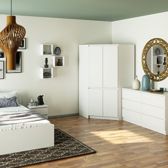 DULAP DE COLȚ S100 4D CLP ALB