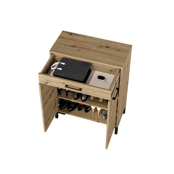 Dulap de pantofi Nevio - stejar artizanal