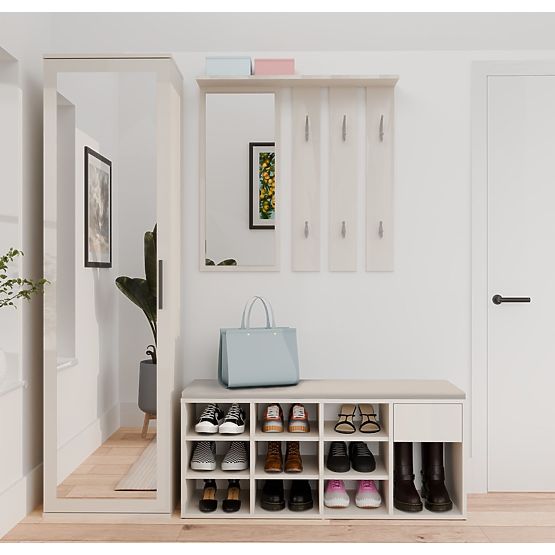 Dulap Deschis pentru Pantofi TALLIN BEJ CĂȘMIR pentru Hol