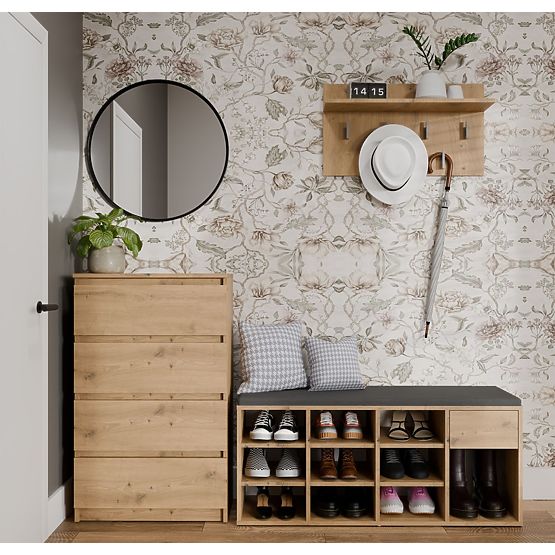 Dulap deschis pentru pantofi TALLIN STEJAR ARTISAN pentru hol