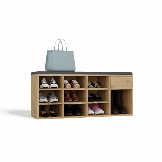 Dulap deschis pentru pantofi TALLIN STEJAR ARTISAN pentru hol