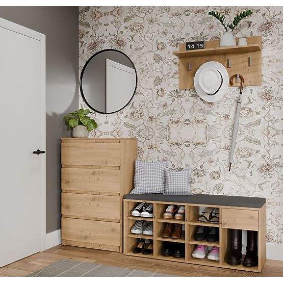 Dulap deschis pentru pantofi TALLIN STEJAR ARTISAN pentru hol