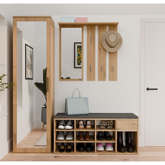 Dulap deschis pentru pantofi TALLIN STEJAR ARTISAN pentru hol