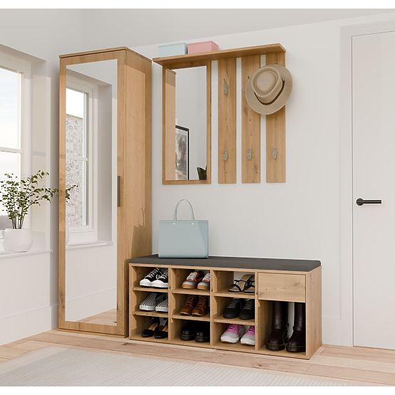 Dulap deschis pentru pantofi TALLIN STEJAR ARTISAN pentru hol