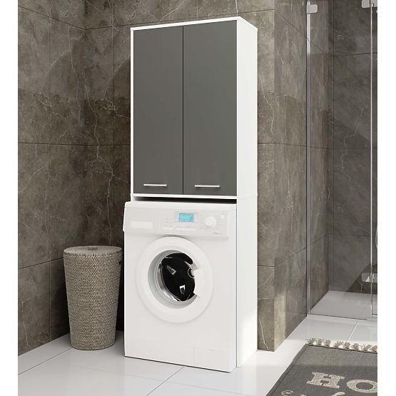 DULAP FIN 180 PENTRU MAȘINĂ DE SPĂLAT - ALB / GRI