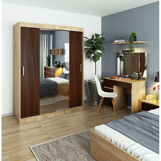 DULAP GLISANT 150cm CLP SONOMA / WENGE