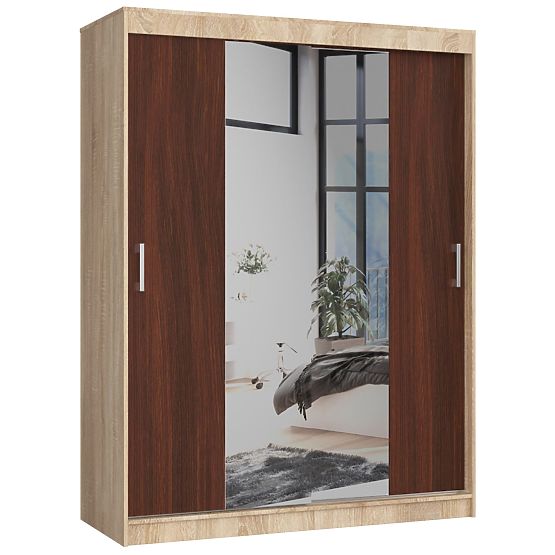 DULAP GLISANT 150cm CLP SONOMA / WENGE