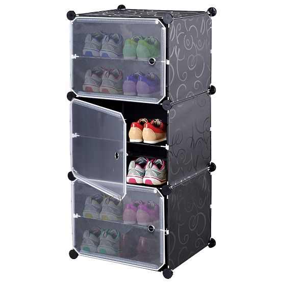 Dulap modular pentru pantofi Pola negru