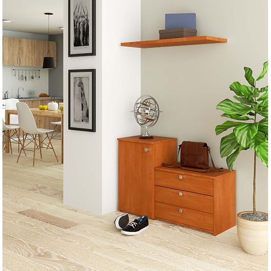 Dulap pentru pantofi S16 cu comodă, 3 uși rabatabile - arin